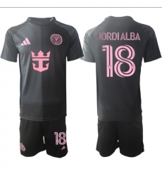 Men Inter Miami CF 2026 Soccer Jerseys Black #18 JORDI ALBA