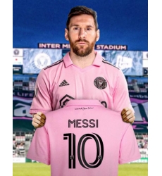 Men's Inter Miami CF Lionel Messi #10 2023 Pink Soccer Jersey II