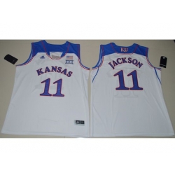 Mens Ncaa Nba Kansas Jayhawks #11 Josh Jackson White Jersey