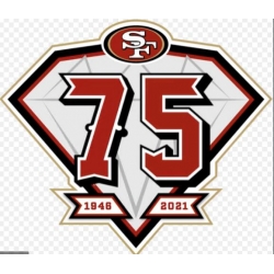 75th Anniversary  49ers Patch Biaog