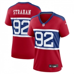 Women New York Giants 92 Michael Strahan Century Red Alternate Vapor Limited Stitched Football Jersey