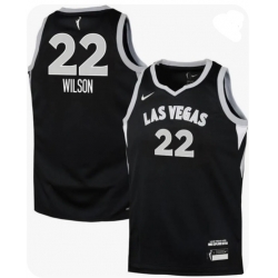 Men La Vegas Wilson #22 Black Stitched Basketball Jersey
