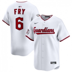 Men Cleveland Guardians Nike White Home Limited Jersey Fry David 6