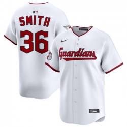 Men Cleveland Guardians Nike White Home Limited Jersey Smith Cade 36