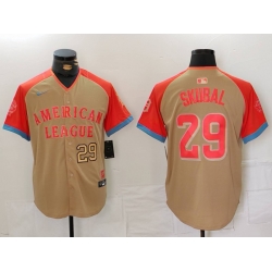 Men American League 29 Tarik Skubal Cream 2024 All Star Limited Stitched Baseball Jersey 1