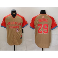 Men American League 29 Tarik Skubal Cream 2024 All Star Limited Stitched Baseball Jersey 5