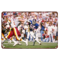 New York Giants Aluminum Sign 12x8 Inch Lawrence Taylor 002