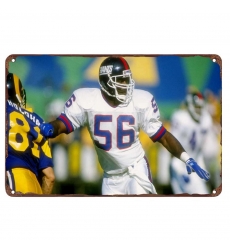 New York Giants Aluminum Sign 12x8 Inch Lawrence Taylor 004