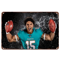 Miami Dolphins Aluminum Sign 12x8 Inch Jaelan Phillips 002