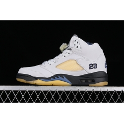 A MA MANIERE AIR JORDAN 5 RETRO PHOTON DUST WHITE YELLOW BLACK BLUE SILVER FZ5758 004