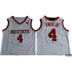 North Carolina State #4 Dennis Smith Jr. White jersey