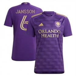 Men Orlando City SC Robin Jansson 2023 24 Home Replica Purple