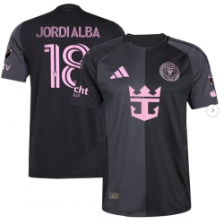 Men's Inter Miami CF Jordi Alba Ramos adidas Black 2025 The Fortitude Kit Authentic Player Jersey