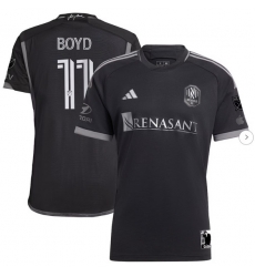 Mens Nashville SC Tyler Boyd adidas Black 2024 Man In Black Kit Authentic Player Jersey Mens Nashville SC Tyler Boyd adidas Black 2024 Man In Black Kit Authentic Player Jersey