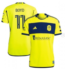Mens Nashville SC Tyler Boyd adidas Yellow 2024 The 615 Kit Authentic Player Jersey Mens Nashville SC Tyler Boyd adidas Yellow 2024 The 615 Kit Authentic Player Jersey