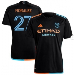 Men's New York City FC Maximiliano Moralez adidas Black 2024 24 7 Kit Replica Player Jersey
