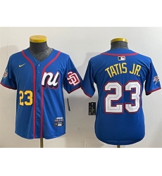 Youth National League 23 Fernando Tatis Jr  Blue 2025 All Star Edition Limited Stitched Baseball Jersey Youth National League 23 Fernando Tatis Jr  Blue 2025 All Star Edition Limited Stitched Baseball Jersey