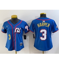 Youth National League 3 Bryce Harper Blue 2025 All Star Edition Limited Stitched Baseball Jersey Youth National League 3 Bryce Harper Blue 2025 All Star Edition Limited Stitched Baseball Jersey
