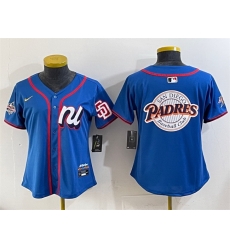 Youth National League San Diego Padres Team Big Logo Blue 2025 All Star Edition Limited Stitched Baseball Jersey