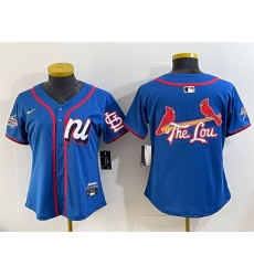 Youth National League St  Louis Cardinals Team Big Logo Blue 2025 All Star Edition Limited Stitched Baseball Jersey Youth National League St  Louis Cardinals Team Big Logo Blue 2025 All Star Edition Limited Stitched Baseball Jersey