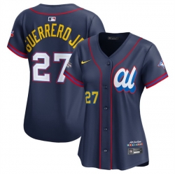 Women American League 27 Vladimir Guerrero Jr  Navy 2025 All Star Edition Limited Stitched Baseball Jersey  Women American League 27 Vladimir Guerrero Jr  Navy 2025 All Star Edition Limited Stitched Baseball Jersey