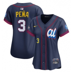 Women American League 3 Jeremy Pena Navy 2025 All Star Limited Stitched Baseball Jersey  Women American League 3 Jeremy Pena Navy 2025 All Star Limited Stitched Baseball Jersey