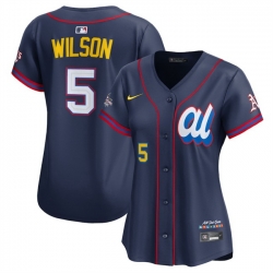 Women American League 5 Jacob Wilson Navy 2025 All Star Edition Limited Stitched Baseball Jersey  Women American League 5 Jacob Wilson Navy 2025 All Star Edition Limited Stitched Baseball Jersey