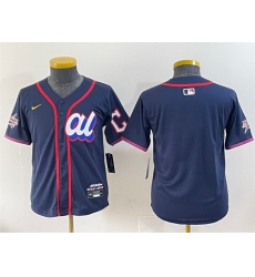 Women American League Cleveland Guardians Blank Navy 2025 All Star Edition Limited Stitched Baseball Jersey  Women American League Cleveland Guardians Blank Navy 2025 All Star Edition Limited Stitched Baseball Jersey