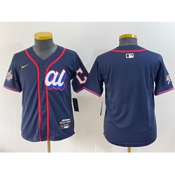 Women American League Cleveland Guardians Blank Navy 2025 All Star Edition Limited Stitched Baseball Jersey  Women American League Cleveland Guardians Blank Navy 2025 All Star Edition Limited Stitched Baseball Jersey