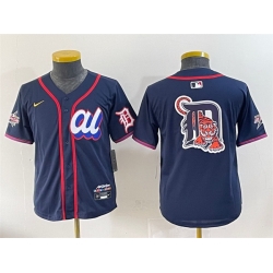 Women American League Detroit Tigers Team Big Logo Navy 2025 All Star Edition Limited Stitched Baseball Jersey  Women American League Detroit Tigers Team Big Logo Navy 2025 All Star Edition Limited Stitched Baseball Jersey
