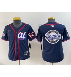 Women American League Kansas City Royals Team Big Logo Navy 2025 All Star Edition Limited Stitched Baseball Jersey  Women American League Kansas City Royals Team Big Logo Navy 2025 All Star Edition Limited Stitched Baseball Jersey