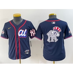 Women American League New York Yankees Team Big Logo Navy 2025 All Star Edition Limited Stitched Baseball Jersey  2 Women American League New York Yankees Team Big Logo Navy 2025 All Star Edition Limited Stitched Baseball Jersey  2