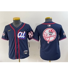 Women American League New York Yankees Team Big Logo Navy 2025 All Star Edition Limited Stitched Baseball Jersey 