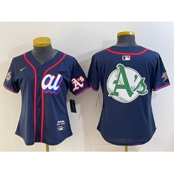 Women American League Oakland Athletics Team Big Logo Navy 2025 All Star Edition Limited Stitched Baseball Jersey  Women American League Oakland Athletics Team Big Logo Navy 2025 All Star Edition Limited Stitched Baseball Jersey