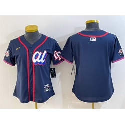 Women American League Tampa Bay Rays Blank Navy 2025 All Star Edition Limited Stitched Baseball Jersey  Women American League Tampa Bay Rays Blank Navy 2025 All Star Edition Limited Stitched Baseball Jersey