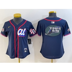 Women American League Tampa Bay Rays Team Big Logo Navy 2025 All Star Edition Limited Stitched Baseball Jersey  Women American League Tampa Bay Rays Team Big Logo Navy 2025 All Star Edition Limited Stitched Baseball Jersey