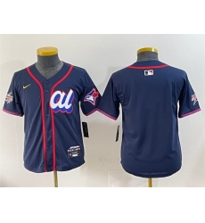 Women American League Toronto Blue Jays Blank Navy 2025 All Star Edition Limited Stitched Baseball Jersey  Women American League Toronto Blue Jays Blank Navy 2025 All Star Edition Limited Stitched Baseball Jersey