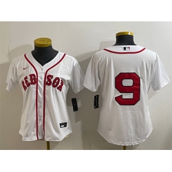 Women Boston Red Sox 9 Ted Williams White Cool Base Stitched Baseball Jersey  Women Boston Red Sox 9 Ted Williams White Cool Base Stitched Baseball Jersey