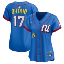 Women National League 17 Shohei Ohtani Blue 2025 All Star Edition Limited Stitched Baseball Jersey  Women National League 17 Shohei Ohtani Blue 2025 All Star Edition Limited Stitched Baseball Jersey