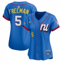 Women National League 5 Freddie Freeman Blue 2025 All Star Edition Limited Stitched Baseball Jersey  Women National League 5 Freddie Freeman Blue 2025 All Star Edition Limited Stitched Baseball Jersey