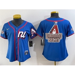 Women National League Arizona Diamondbacks Team Big Logo Blue 2025 All Star Edition Limited Stitched Baseball Jersey  Women National League Arizona Diamondbacks Team Big Logo Blue 2025 All Star Edition Limited Stitched Baseball Jersey
