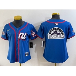 Women National League Colorado Rockies Team Big Logo Blue 2025 All Star Edition Limited Stitched Baseball Jersey  Women National League Colorado Rockies Team Big Logo Blue 2025 All Star Edition Limited Stitched Baseball Jersey