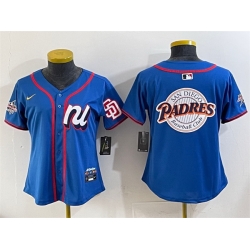 Women National League San Diego Padres Team Big Logo Blue 2025 All Star Edition Limited Stitched Baseball Jersey  Women National League San Diego Padres Team Big Logo Blue 2025 All Star Edition Limited Stitched Baseball Jersey
