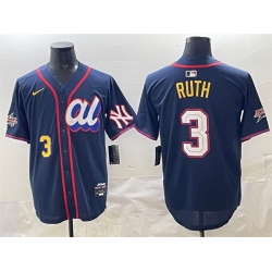 Men American League 3 Babe Ruth Navy 2025 All Star Edition Limited Stitched Baseball Jersey Men American League 3 Babe Ruth Navy 2025 All Star Edition Limited Stitched Baseball Jersey
