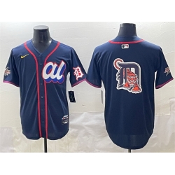 Men American League Detroit Tigers Team Big Logo Navy 2025 All Star Edition Limited Stitched Baseball Jersey Men American League Detroit Tigers Team Big Logo Navy 2025 All Star Edition Limited Stitched Baseball Jersey