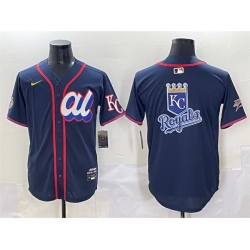 Men American League Kansas City Royals Team Big Logo Navy 2025 All Star Edition Limited Stitched Baseball Jersey 1 Men American League Kansas City Royals Team Big Logo Navy 2025 All Star Edition Limited Stitched Baseball Jersey 1