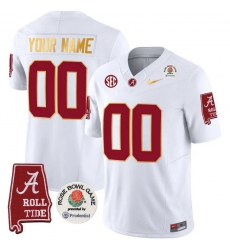 Men Women Youth Alabama Crimson Tide Rose Bowl Patch Gold Trim Vapor Limited Custom Jersey All Stitched White Men Women Youth Alabama Crimson Tide Rose Bowl Patch Gold Trim Vapor Limited Custom Jersey All Stitched White