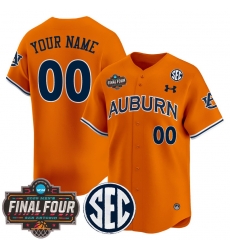 Men Women Youth Auburn Tigers 2025 Final Four Patch Vapor Baseball Custom Jersey All Stitched Orange Men Women Youth Auburn Tigers 2025 Final Four Patch Vapor Baseball Custom Jersey All Stitched Orange