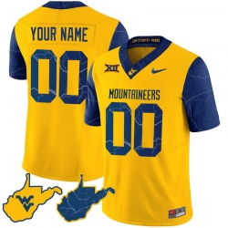 Men Women Youth West Virginia Mountaineers 2024 Country Roads Custom Jersey All Stitched Gold Men Women Youth West Virginia Mountaineers 2024 Country Roads Custom Jersey All Stitched Gold