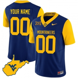 Men Women Youth West Virginia Mountaineers 2024 Country Roads Custom Jersey All Stitched Navy Men Women Youth West Virginia Mountaineers 2024 Country Roads Custom Jersey All Stitched Navy